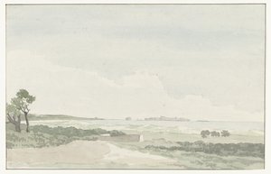 Vergezicht met de Stad Gallipoli Etäinen näkymä Gallipolin kaupunkiin (otsikko esineessä) Matkat Italiassa, Sisiliassa ja Maltassa - 1778 (sarjan nimi) tekijältä Louis Ducros