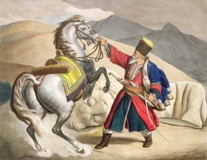 Tataari hevosensa kanssa, kaiverrettu Thierryn veljesten toimesta, 1825. tekijältä Louis Dupré