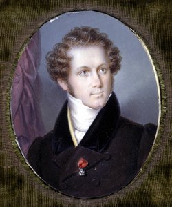 Vincenzo Bellinin (1801 - 1835) muotokuva Duprén miniatyyri. Scala museo. Milano. tekijältä Louis Dupré