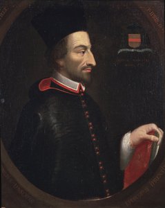 Muotokuva Cornelius Jansenista, nimeltään Jansenius, Ypresin piispa (öljy kankaalle tekijältä Louis Dutielt