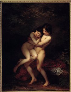 Louis Edouard Rioultin (1790-1855) uimarit maalaus 1831 Amiens, Musee de Picardie tekijältä Louis Edouard Rioult