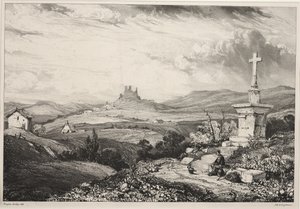 Larderolen linna, Auvergne tekijältä Louis Eugene Gabriel Isabey