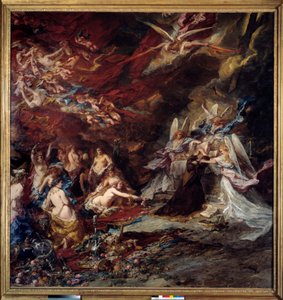 Pyhän Antoniuksen kiusaus Erakko Pyhä Antonius Suuri (251-356) (tai pyhä Antonius Erakko tai Pyhä Anthony Abbe) joutuu autiomaassa paholaisen kiusauksiin. Louis Gabriel Eugene Isabeyn (1803-1886) maalaus