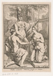 Minerva yhdistää Merkuriuksen ja luonnon persoonallisuuden tekijältä Louis Fabritius Dubourg