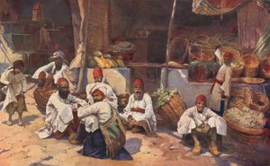 Persialainen kauppa (väri litho)
