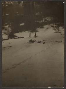[Lapsi kelkkailee mäkeä alas] tekijältä Louis Fleckenstein