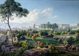 Näkymä Esquiline-kukkulalle, Rooma, noin 1800