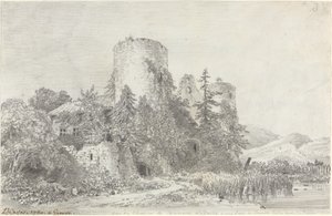 Näkymä Chateau de Saconnexille tekijältä Louis Francois Cassas