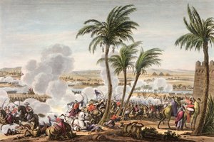 Pyramidien taistelu, Egypti, 3 Thermidor, vuosi 6 21. heinäkuuta 1798 tekijältä Louis Francois Couche