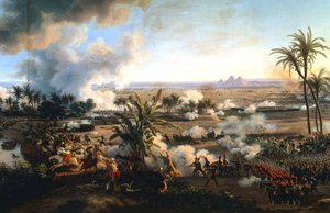"Pyramidien taistelu", 21. heinäkuuta 1798, 1700-luvun loppu - 1800-luvun alku tekijältä Louis Francois Lejeune
