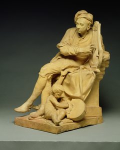 Yrjö Frédéric Händelin (1685-1759) marmoripatsaan malli, joka on nykyään Victoria ja Albert -museossa, 1738 (terrakotta).