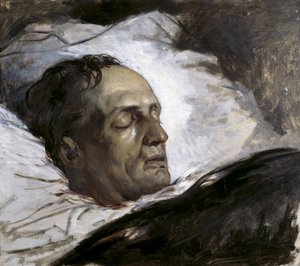 Teloitettu miehen pää (Remy Bomal). 1870-80-luku (öljy kankaalle) tekijältä Louis Galue