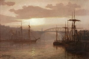 Sunderlandin satama, 1899 tekijältä Louis Grimshaw