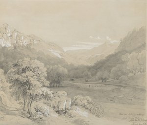 Näkymä Cavista Sabine Hillsillä, 1848. tekijältä Louis Gurlitt