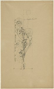 McVickers-teatteri: Ornamental Band -yhtyeen luonnos. tekijältä Louis H. Sullivan