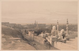 Egypti ja Nubia: Osa III - nro 26, Kairo, Looking West, 1838. tekijältä Louis Haghe