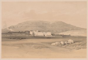 Egypti ja Nubia: Osa II - nro 20, Medinet Abou, Thebes, 1838. tekijältä Louis Haghe