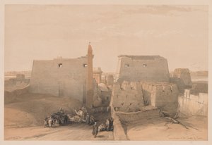 Egypti ja Nubia: Volume II - nro 38, Grand Entrances to the Temple of Luxor, 1838. tekijältä Louis Haghe