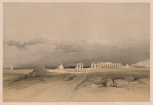 Egypti ja Nubia: Osa II - nro 8, Ruins of the Memnonium, Thebes tekijältä Louis Haghe