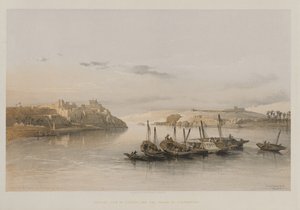 Egypti ja Nubia, osa II: Yleinen näkymä Esouanista ja Elefantin saaresta, 1848. tekijältä Louis Haghe