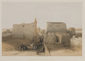 Egypti ja Nubia, osa II: Suuri sisäänkäynti Luxorin temppeliin, 1848.
