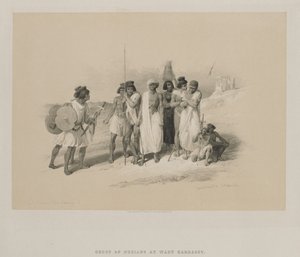 Egypt and Nubia, Volume II: Group of Nubians-Wady Kardasey tekijältä Louis Haghe