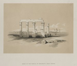 Egypti ja Nubia, osa II: Madamoudin temppelin rauniot, Thebes, 1847. tekijältä Louis Haghe
