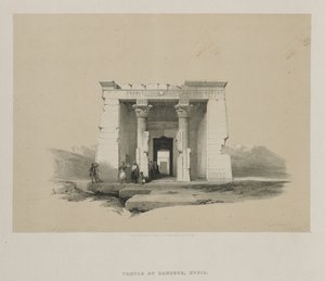 Egypti ja Nubia, osa II: Dandourin temppeli, Nubia, 1848. tekijältä Louis Haghe