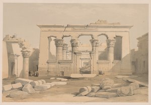 Egypti ja Nubia: I osa - nro 28, Kalabshin temppelin portico, 1838.