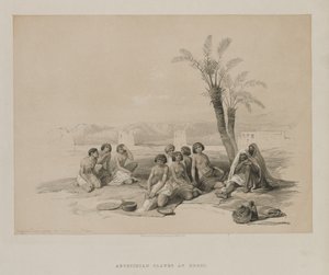 Egypti ja Nubia, osa I: Abessinian orjat lepäävät Korti-Nubiassa, 1847. tekijältä Louis Haghe