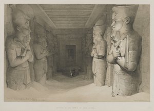Egypti ja Nubia, osa I: Aboo-Simbelin temppelin sisustus, 1846. tekijältä Louis Haghe
