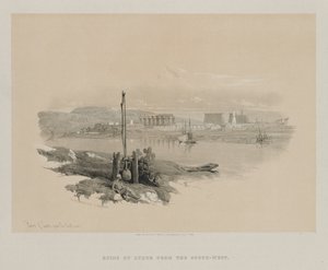 Egypti ja Nubia, osa I: Luxorin rauniot lounaasta, 1846. tekijältä Louis Haghe