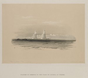 Egypti ja Nubia, osa I: Memnonin patsaat, Thebes, 1846. tekijältä Louis Haghe