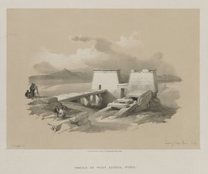 Egypti ja Nubia, osa I: Wady Sabouan temppeli, Nubia, 1846. tekijältä Louis Haghe