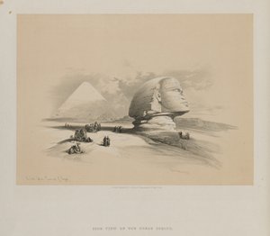 Egypti ja Nubia, osa I: Suuri sfinksi, Gezeehin pyramidit, 1846. tekijältä Louis Haghe