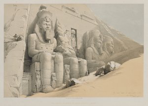 Egypti ja Nubia, osa I: Suuri Aboo-Simblen temppeli, Nubia, 1846.