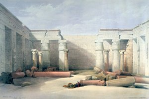 Medinet Abou, Thebes, 5. joulukuuta 1832, Egypti, 1800-luku tekijältä Louis Haghe