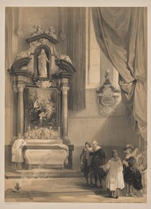 Luonnokset Belgiassa ja Saksassa, toinen sarja: nro 26 - Rubensin hauta, St. Jacques, Antwerpen tekijältä Louis Haghe