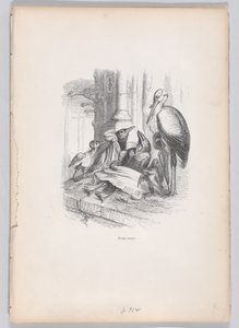 Olin leski Scenes from the Private and Public Life of Animals, noin. 1837-47. tekijältä Louis Henri Brévière