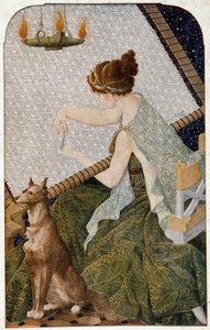 Penelope kuvakudoksineen - H. de Rudderin brodeeraama paneeli tekijältä Louis Henri de Rudder