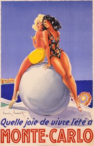 Monte Carlo, noin 1948 (värilitografia).