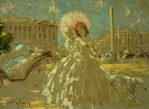 Place de la Concorde (öljy kankaalle) tekijältä Louis Icart