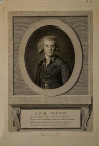 Säveltäjä André Ernest Modeste Grétryn muotokuva 1741-1813, 1786.