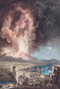 Vesuvius-vuoren purkaus, Italia, 1779. tekijältä Louis Jean (after) Desprez