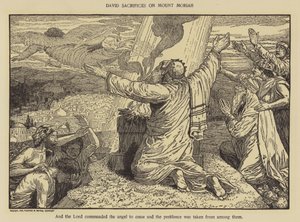 Daavid uhraa Morian vuorella tekijältä Louis John Rhead