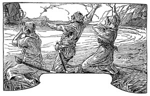 Louis Rheadin (1857-1926) kuvitus Robert Louis Stevensonin (1850-1894) romaanille "Treasure Island" 1915 tekijältä Louis John Rhead