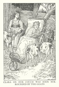 Johanna Spyrin Heidin kuvitus (litografia) tekijältä Louis John Rhead