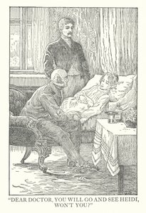 Johanna Spyrin Heidin kuvitus (litografia) tekijältä Louis John Rhead