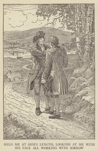 Robert Louis Stevensonin kuvitus Kidnapped tekijältä Louis John Rhead