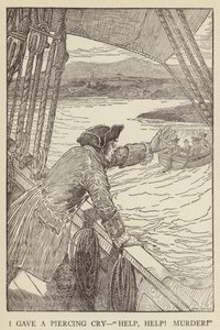 Robert Louis Stevensonin kuvitus Kidnapped tekijältä Louis John Rhead